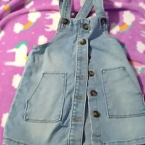 Button up over all dress wonder Nation 2t